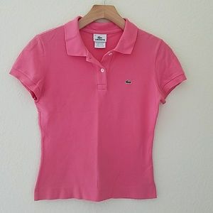 Lacoste  Pink Polo Shirts Size 34 for Women